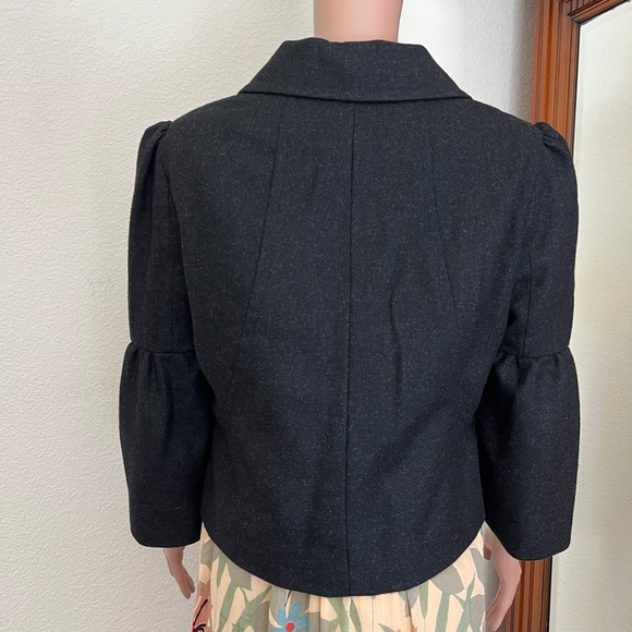 Willi Smith Black Wool Cropped Bell Sleeve Jacket NWT - Picture 10 of 14